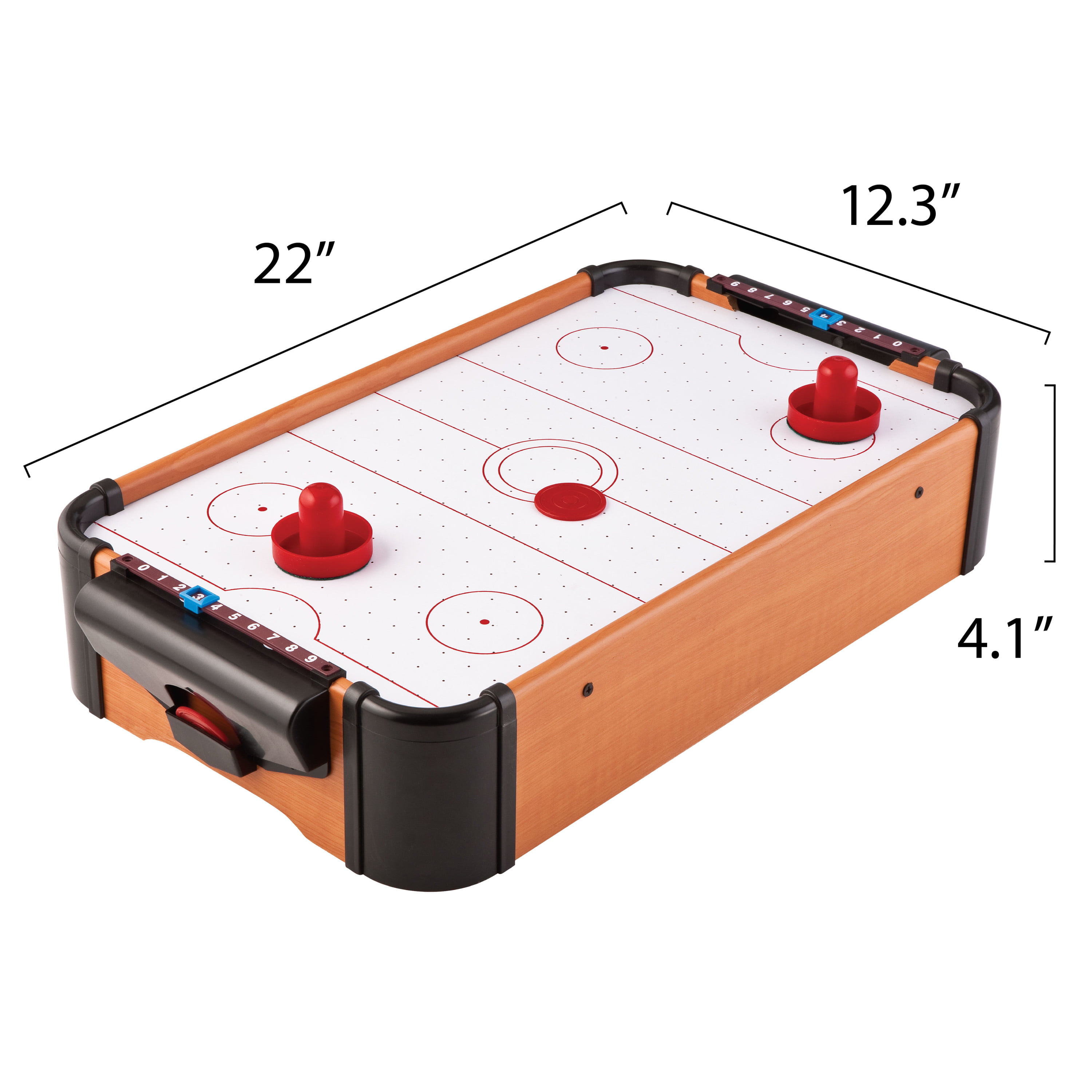 Toy Time 403165AKS Mini Arcade Air Hockey Tabletop Game Battery Operat