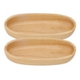 thumbnail image 3 of Wooden Dish, 2 Pcs Oval Wooden Tray Rubber Wood  For Kitchen, 3 of 8