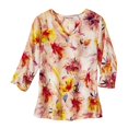 thumbnail image 1 of Atlas For Women - Blusa Floral de Crepé para Mujer (Coral), 1 of 4