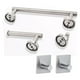 thumbnail image 4 of Juego de 5 accesorios de baño Nikou color plateado, 4 of 12