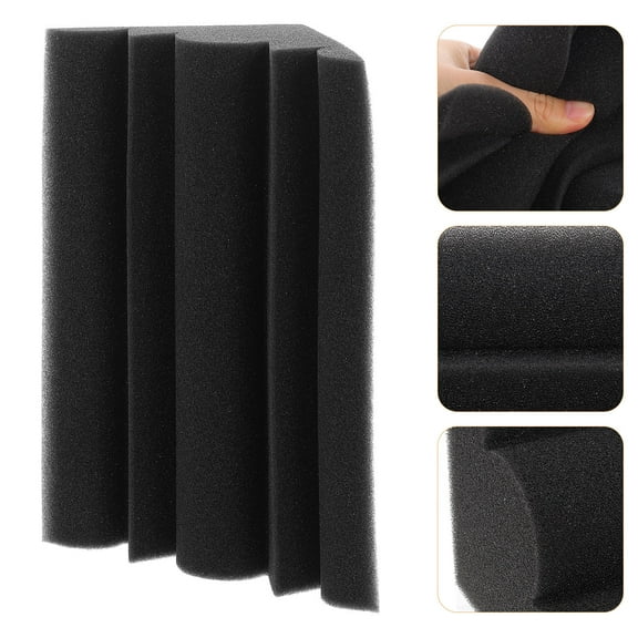 OFFIGAM 4-Pack Black Acoustic Wall Panels Sound Absorbing Tiles for Noise Reduction and Soundproofing
