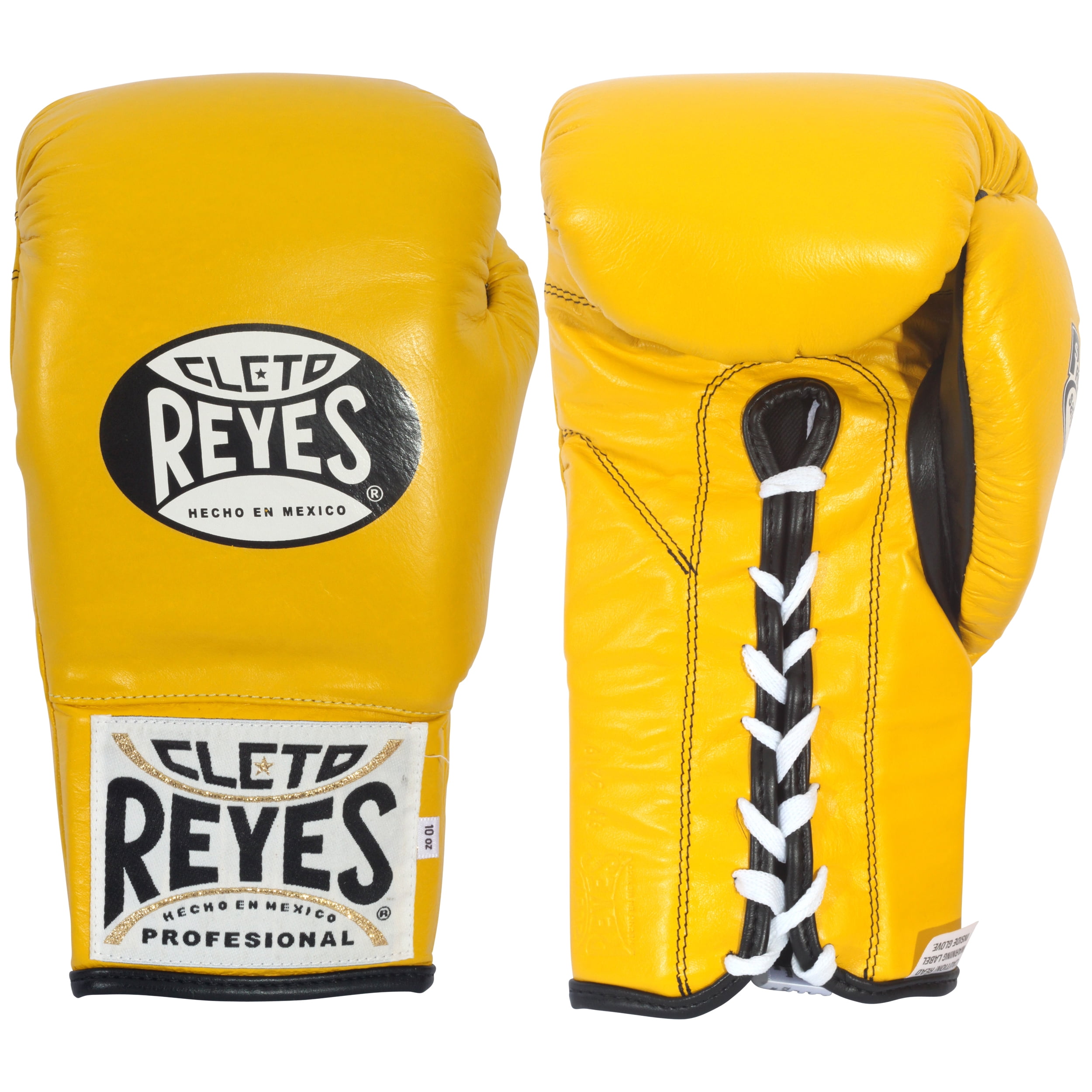 Yellow Cleto Reyes Safetec Professional Boxing Fight Gloves 10 oz