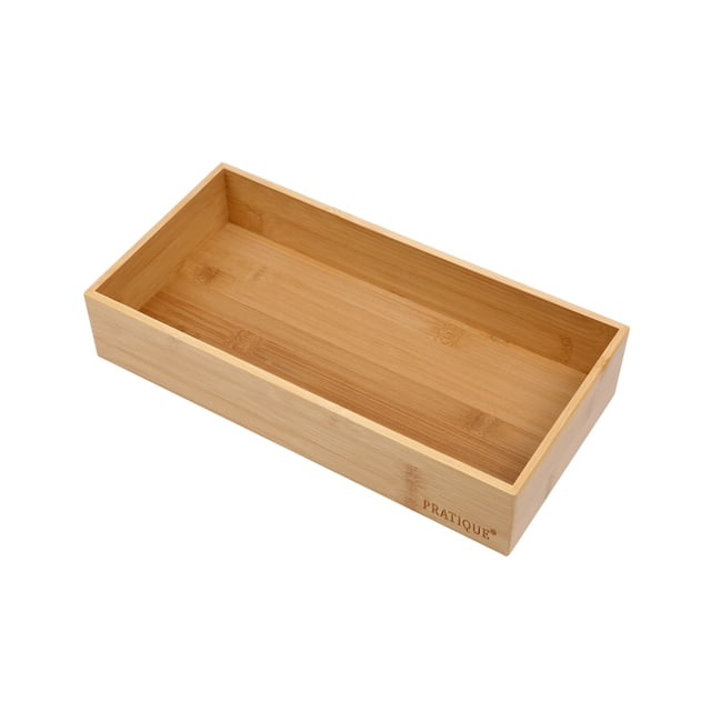 Organizador de cajones PRATIQUE, bandeja de bambú para utensilios de cocina