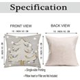 thumbnail image 5 of Christmas Tree Pillow Covers Grey White Winter Snow Merry & Bright Golden Decorative Pillow Cases Xmas Outdoor Farmhouse Decorations Cotton Linen 18x18 Inch Cushion Cover for Sofa Couch, 5 of 6