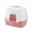 Pink, variant on Richell 60022 PAW TRAX Wide Hooded Cat Litter Box - Pink
