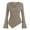 Khaki, variant on Women's Sweater Top Cowl Neck Ribbed Knit Long Flare Sleeve Fall Winter Fitted Blouse