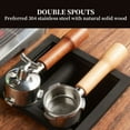 thumbnail image 2 of 54mm Espresso Double Spouts Portafilter, Stainless Steel Material, Strong Durability, Suitable for Most Coffee Machines for Breville model 870 880, 8 Series Universal - F Purple Sandalwood, 2 of 8