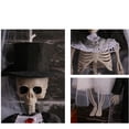 thumbnail image 4 of Yujia Halloween Groom Skeleton Figurine, Hand-Painted Resin Desktop Decoration, Unique Wedding Themed Home Ornament, Artistic Tabletop Display for Party and Anniversary Keepsake, 4 of 7
