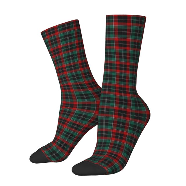 Fotbe Tartan Plaid Calcetas Largas con Estampado para Hombre y Mujer – Calcetas de Compresión Transpirables y Elásticas, Viajar y Uso Diario Talla 5-11