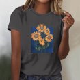 thumbnail image 1 of Fiudx Ofertas Flash Del Día Blusas Estampadas a La Moda para Mujer Top de Cuello Redondo de Manga Corta, 1 of 4