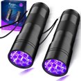HYYANGUWENTI Powerful Black Light UV Flashlight with 12 LEDs ideal for