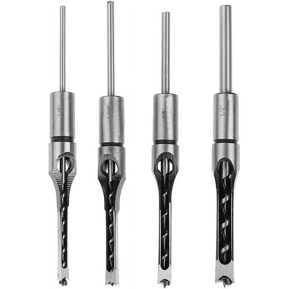High Carbon Steel Square Hole Drill Bit Tools For Woodworking, Various Sizes Drill Bits With Full Screwdriving Tip (8PCS)