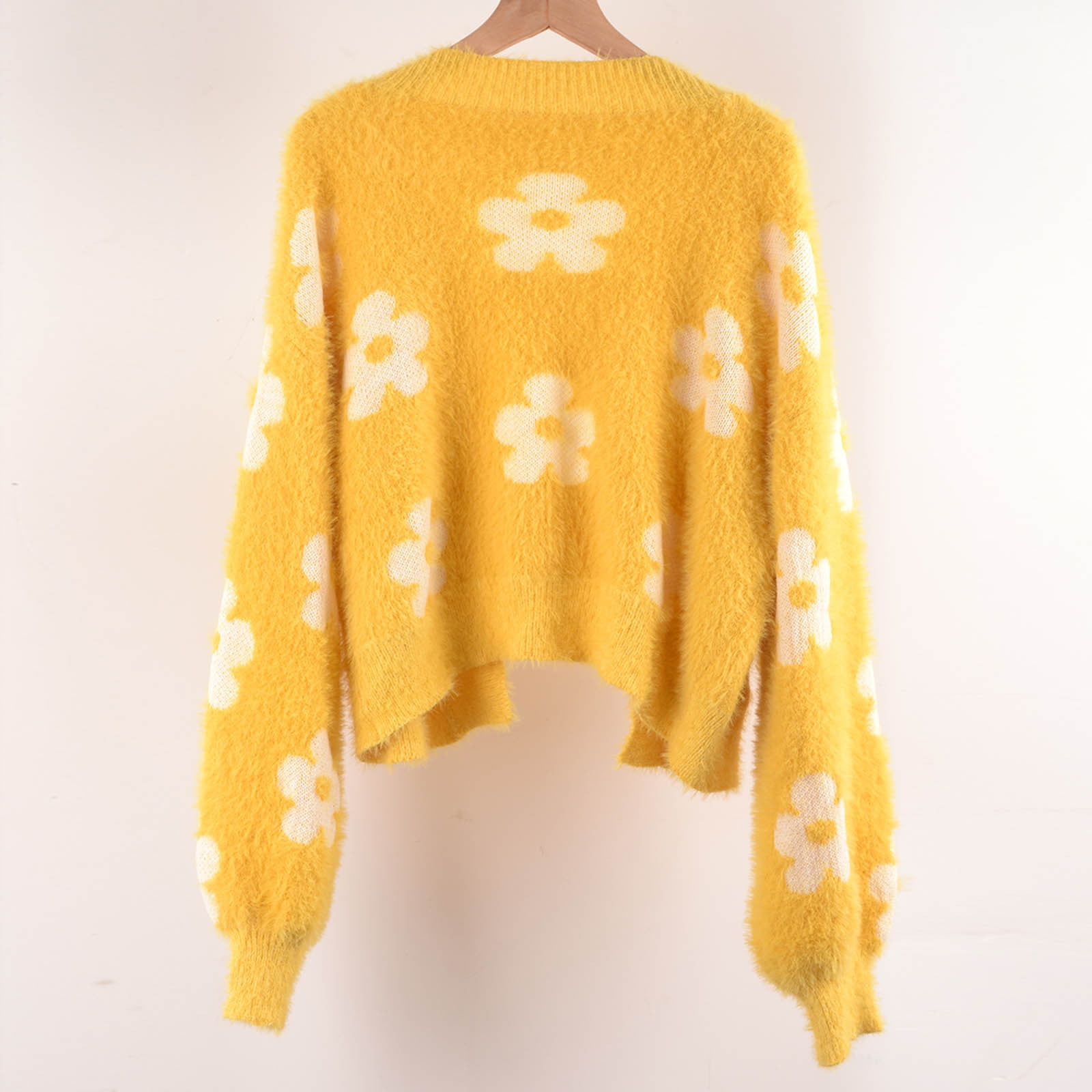Juebong Christmas Deals 2022 Fashion Women V-Neck Long Autumn Sweater Cardigan Blouse Button Pullver Tops,Yellow,L - Walmart.com