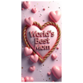 thumbnail image 2 of Glittery World's Best Mom Banner with Heart and Rope Elements Valentine's Day Party Decorations Backdrop Background Photography Props Family Gatherings Mom Appreciation Events, 2 of 4