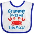 thumbnail image 3 of Inktastic My Grammy Loves Me Grandchild Crab Boys Baby Bib, 3 of 4