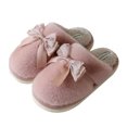 thumbnail image 2 of Zapatillas de algodón de felpa para el hogar de otoño e invierno, felpa con lazo de estilo nacional, fondo cómodo y suave, zapatillas cálidas de confinamiento para parejas, hombres y mujeres, 2 of 5