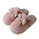 thumbnail image 2 of Zapatillas de algodón de felpa para el hogar de otoño e invierno, felpa con lazo de estilo nacional, fondo cómodo y suave, zapatillas cálidas de confinamiento para parejas, hombres y mujeres, 2 of 5