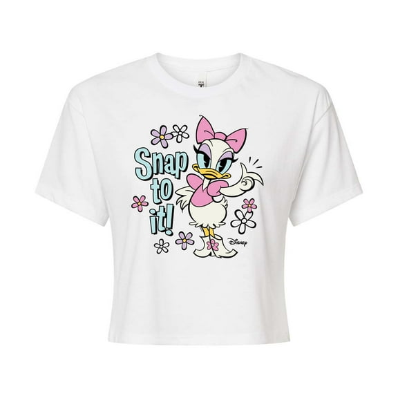 Disney - Daisy - Snap To It - Juniors Cropped Cotton Blend T-Shirt