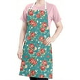 thumbnail image 5 of Pioneer Flower Floral Print Pattern Apron-Garden Aprons for Women with Pockets-Cotton Linen Waterproof Kitchen Cooking Gardening Aprons Adjustable for Kitchen,Cooking,BBQ and Salon 33x27 Inch, 5 of 7