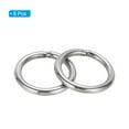 thumbnail image 3 of Uxcell 1.6" Metal O Rings, 8 Pcs 304 Stainless Steel Smooth Round Rings for Bags, Belts, 5mmx40mm, 3 of 5
