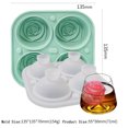 thumbnail image 2 of DEKAXID Moldes de hielo con forma de rosa 3D de 2,5 pulgadas, bandejas grandes para cubitos de hielo, para hacer 4 bolas de hielo gigantes con forma de flor, de silicona, divertidas y grandes., 2 of 6