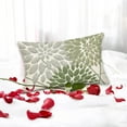 thumbnail image 5 of Sage Green Decorative Dahlia Boho Lumbar Pillow Covers Inch, Geometric Floral Elegant Gray Green White Decor Rustic Farmhouse Throw Pillows Cushion Cases for Sofa Bed Decorations, 5 of 5