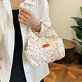 thumbnail image 4 of BMYJ Insulated Lunch Bag, Floral Design Lunch Bag for Women, Cute and Small Leakproof Lunch Box, Corduroy Lunch Tote for Work, Office, Travel, Picnic,Thermal Meal Bag to Keep Food Fresh, 4 of 6