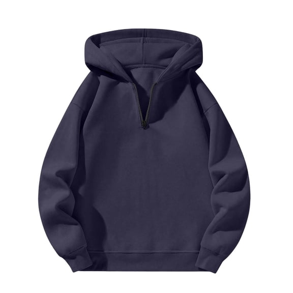 Boys Hoodies Long Sleeve Pullover Basic Solid Hooded Sweatshirts for Boys Girls Fleece Half Zip up Fall Pullover Sweatshirt