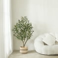 thumbnail image 3 of 4FT Artificial Olive Tree in Pot, Artificial Olive Plants with Fruits, Realistic Indoor Outdoor Plants for Home Decor Housewarming Gift, 3 of 7