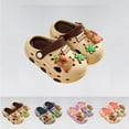 thumbnail image 6 of HNMKIU Themed Summer Slippers For Girls Cute Cartoon Animal Design Soft Sole Indoor Outdoor Casual Footwear For Toddlers And Kids Khaki,7-8 Years, 6 of 9