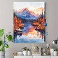 thumbnail image 4 of Qisvanset 12x16 Inch 2D Flat Framed Canvas Art, Black Horse Rustic Western Farmhouse Nature Landscape Wall Art, 4 of 5