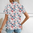 thumbnail image 3 of Youyipin Womens Tops Women's Hawaiian Button Down Shirts Casual Short Sleeve Floral Tropical Print Summer Blouse Tunic Top Beach Vacation Clothes For Women, 3 of 7