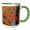 Green/White, variant on 3drose, Sassafras Trees, Stephen Forbes State Park, Autumn, Marion County, Il, 11oz Two-tone Blue Mug