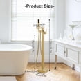 thumbnail image 2 of Freestanding Tub Faucet, Bathtub Faucet Floor Mounted, Bathroom Faucets with Adjustable Hand Shower for Home Bathroom Bathtub Shower, 2 of 9