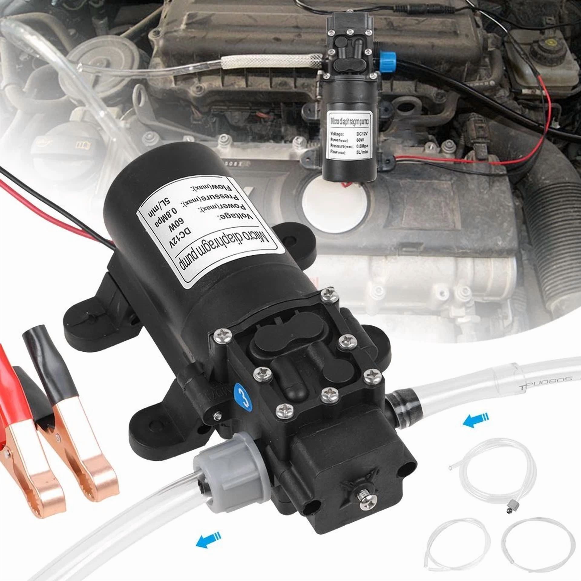 CIRCLE- Motor Oil Fuel Fluid Extractor Electric Siphon Transfer Change Pump 12V & 3 Hose