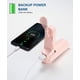 thumbnail image 5 of Mini ventilador de mano, ventilador de mano 3 en 1, ventilador de bolsillo pequeño recargable por USB portátil, ventilador con pilas [14-21 horas de trabajo] con banco de energía, al aire libre-rosa, 5 of 5