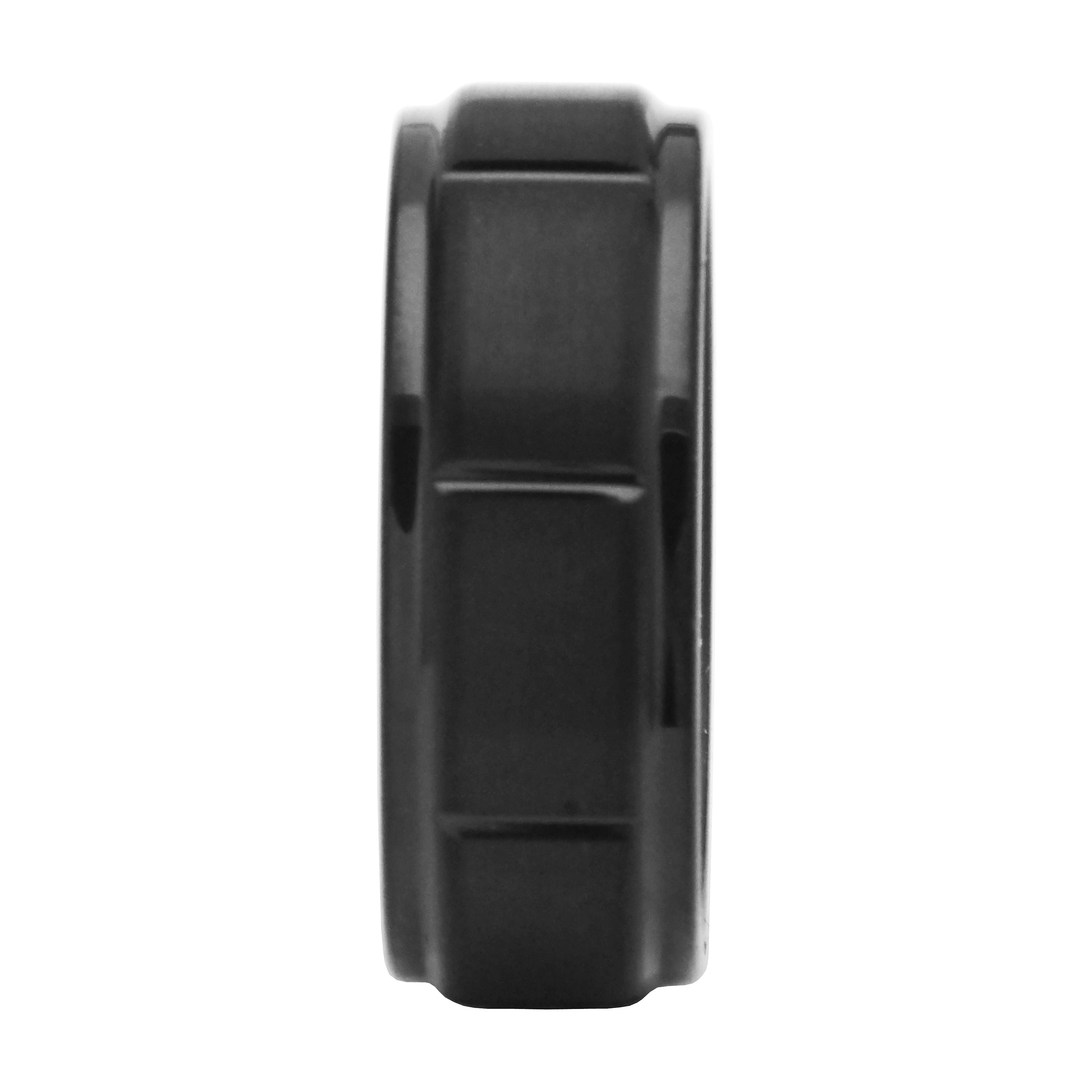 Men's Black Sapphire Tungsten 8mm Titanium with White PVD Interior Comfort Fit Wedding Band, Size 10.5