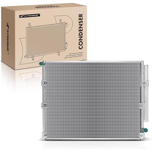 A-Premium A/C Condenser with Dryer and Bracket Compatible with Toyota Land Cruiser 1998-2007 Lexus LX470 1998 V8 4.7L