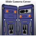 thumbnail image 3 of Pixel 7 Pro case, Google Pixel 7 Pro Case with Slide Camera Cover, Shockproof Google Pixel 7 Pro Phone Case with Magnetic Kickstand Case for Google Pixel 7 Pro Blue, 3 of 12
