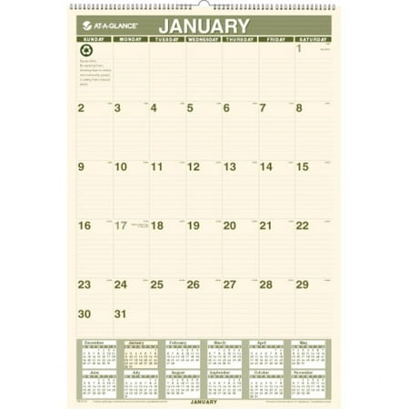 At-A-Glance Recycled Wall Calendar