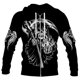 thumbnail image 3 of Nueva sudadera con capucha con cremallera y calavera con estampado 3D para hombre, chaqueta informal de calle de gran tamaño para hombre, ropa de moda retro para otoño e invierno, 3 of 5