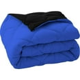 thumbnail image 7 of DNG Creations 3 Piece Reversible Diamond Pattern Comforter Solid - 100% Egyptian Cotton, 800 TC ( Oversized Queen - Size ) All-Season 550 GSM ( Royal-Blue/Black Colour ), 7 of 7