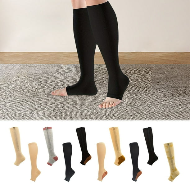 Xihbxyly Medias de Compresión para Mujer, 15-25 Mmhg, Alivio para Varices, Edemas y Fatiga En Las Piernas, Calcetines Deportivos de Viaje, Transpirables y Cómodos, para Usar En Cualquier Estación, Pa
