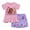 Ariel / moana / rapunzel, pink / purple, variant on Disney Ariel T-Shirt and Twill Shorts Outfit Set Toddler
