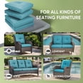 thumbnail image 3 of Bellefurn Deep Seat Cushion Set 25x22x4 inch Outdoor Cushions for Patio Furniture,Outdoor Chair Cushions Waterproof & Fade Resistant Patio Furniture Cushions for Wicker Chair,Sofa,Couch, 3 of 8