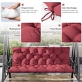 thumbnail image 6 of Kimunuk Outdoor Porch Swing Cushion, 60" X 40" X 5" Waterproof Bench Chair Replacement Cushion with 6 Ties for Patio, Fuchsiared, 6 of 7