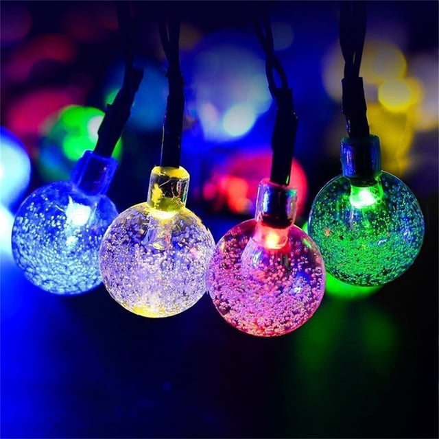 Xihbxyly 20 Bolas Navideñas Led, Luces de Hadas a Pilas, Luz Blanca Cálida, Decoración Versátil para Árbol, Puerta, Jardín, Uso Interior y Exterior, Ambiente Festivo, 300 Cm de Largo