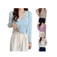 thumbnail image 4 of Cardigan Décontracté pour Femmes Y2k Manches Longues Broderie Florale Haut Court Ample, 4 of 4