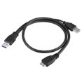 thumbnail image 2 of axGear USB 3.0 A Male to Micro USB 3 Y Cable With USB Power Connect For 2.5 Mobile HDD, 2 of 3