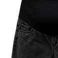 thumbnail image 5 of YUANxueke Maternity Jeans for Women Straight Wide Leg Pregnancy Denim Pants Over The Belly Stretchy Jeans,Black,L, 5 of 5